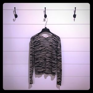 Ann Taylor Loft Zebra-Print Cardigan